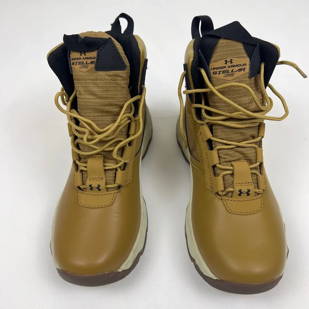 Under Armour Stellar G2 Tactical Boots 4Y Brown Slip Resistant Excellent 3026056
